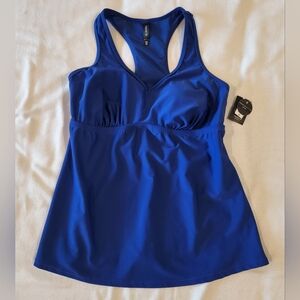 NWT! Torrid Active Royal Blue Tankini Top Size 00 M/L
